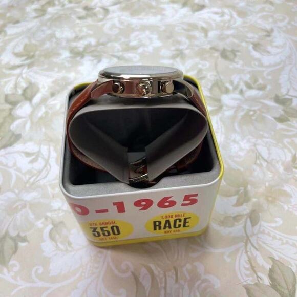 FOSSIL BQ2261 FLYNN GOLD BLACK BROWN LEATHER CHRONOGRAPH  MEN WATCH - Picture 4 of 5